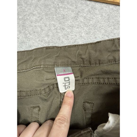 Stio Womens Size 2 Dark Green Canvas Pants - Picture 3 of 9